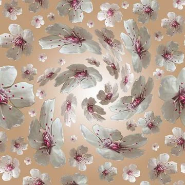 Seamless floral dynamic pattern イラスト素材