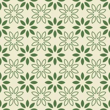Seamless Floral leaf Pattern green Vector Illustration イラスト素材