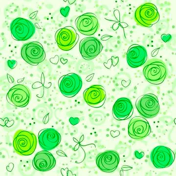 Seamless Floral Light Background Stock Illustration