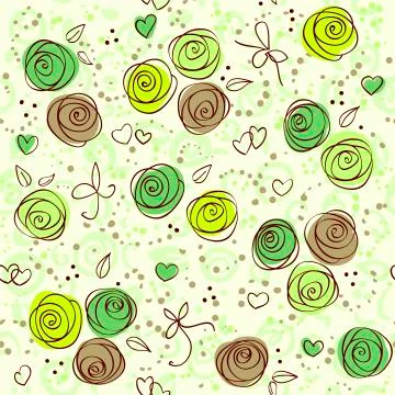Seamless floral light background Stock Illustration