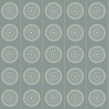 Seamless floral mandala pattern background Stock Illustration