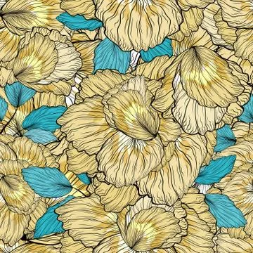Seamless Floral Ornament Pattern Stock Illustration