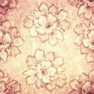 Seamless Floral Ornamental Pattern Stock Illustration