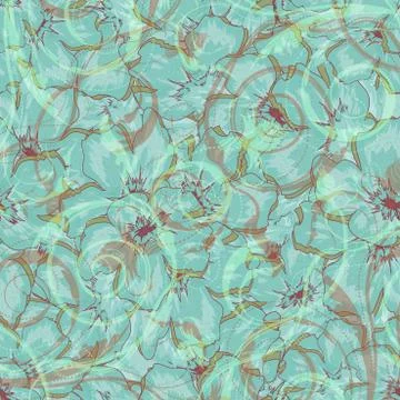 Seamless Floral Ornamental Pattern Stock Illustration