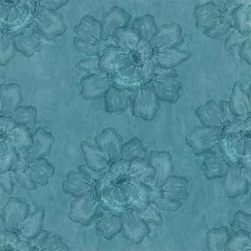 Seamless Floral Ornamental Pattern Illustrazione stock