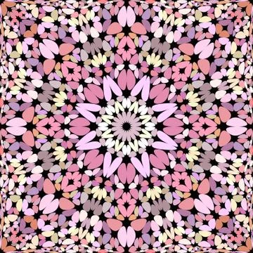 Seamless floral ornate mandala pattern background Stock Illustration