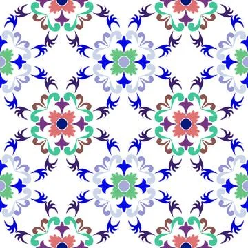 Seamless floral pattern 2 seamless floral pattern, vector art illustration... 스톡 사진