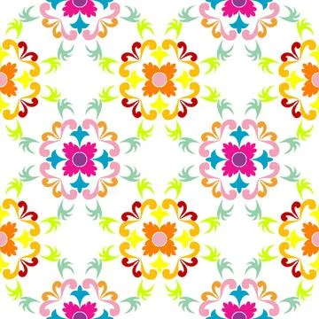 Seamless floral pattern 3 seamless floral pattern, vector art illustration... Stock Photos