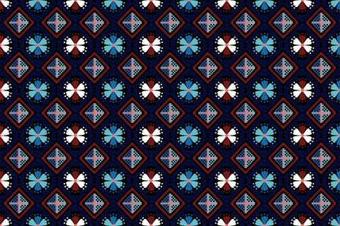 Seamless floral pattern, Abstract flowers seamless pattern Stock Illustration