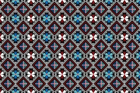 Seamless floral pattern, Abstract flowers seamless pattern Stock Illustration