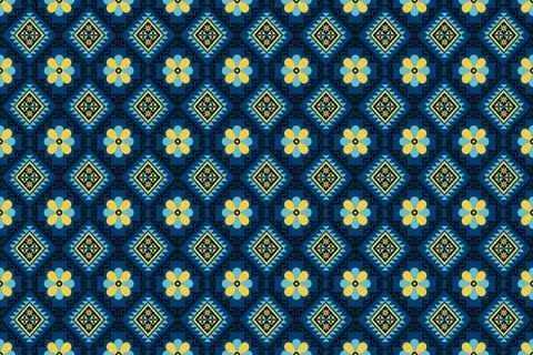 Seamless floral pattern, Abstract flowers seamless pattern Stock Illustration