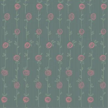 Seamless floral pattern with abstract roses flowers. vector eps10 background  Stock Illustration