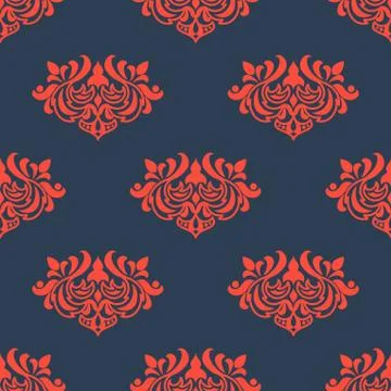 Seamless floral pattern with arabesque element 스톡 일러스트