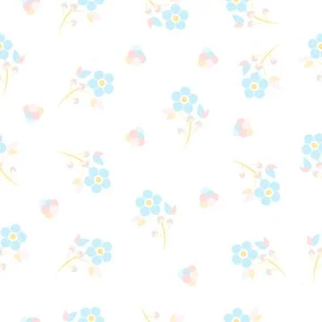 Seamless floral pattern background, Flower vector illustration, Hand drawn de Stock Illustration