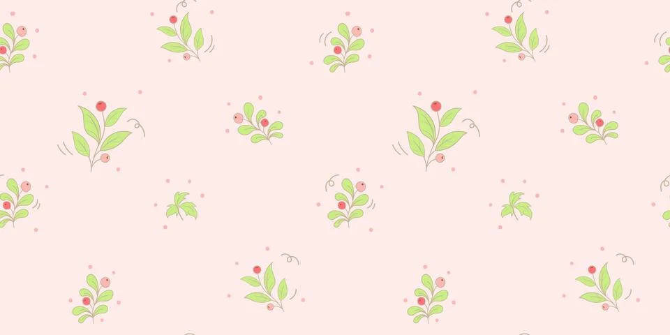 Seamless floral pattern background, Flower vector illustration, Hand drawn de Stock Illustration