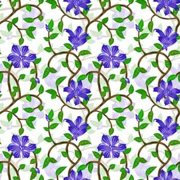 Seamless floral pattern background Stock Illustration