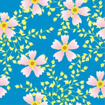 Seamless Floral Pattern Background Stock Illustration