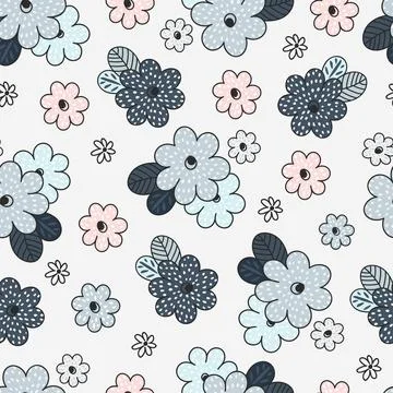 Seamless Floral Pattern Background. Stock Illustration