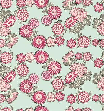 Seamless floral pattern. Background in small flowers for textiles, fabrics Stock Illustration