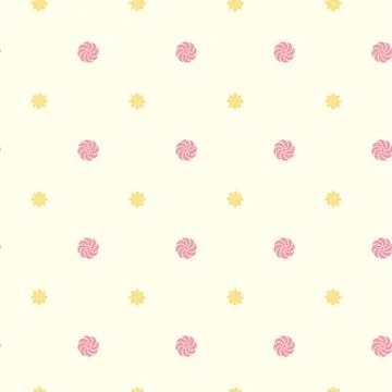 Seamless floral pattern background, Vector flower ornament, Hand drawn decora Stock Illustration