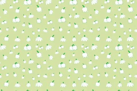 Seamless floral pattern background, Vector flower ornament, Hand drawn decora Illustrazione stock