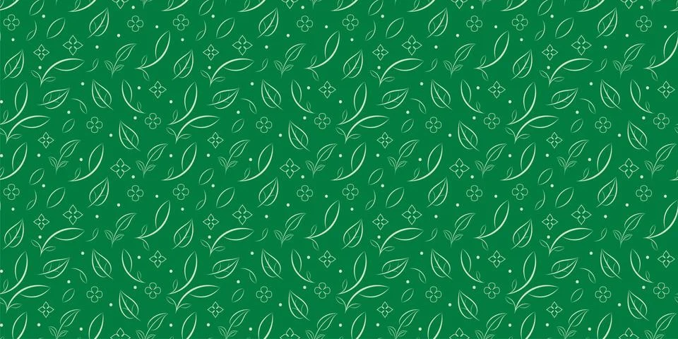 Seamless floral pattern background, Vector flower ornament, Hand drawn decora Stock Illustration