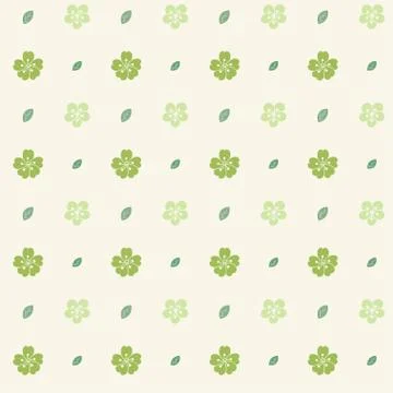 Seamless floral pattern background, Vector flower ornament, Hand drawn decora イラスト素材