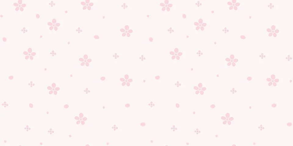 Seamless floral pattern background, Vector flower ornament, Hand drawn decora Stock Illustration