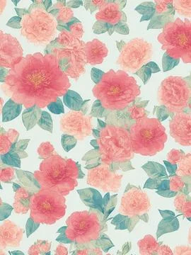 Seamless floral pattern background wallpaper Stock Photos