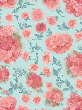 Seamless floral pattern background wallpaper Stock Photos