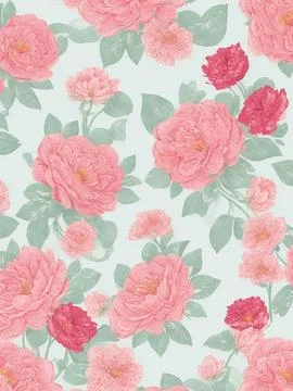 Seamless floral pattern background wallpaper Stock Photos