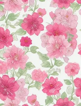 Seamless floral pattern background wallpaper Stock Photos