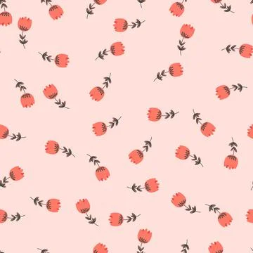 Seamless floral pattern based on traditional folk art ornaments. Colorful Stock Illustration