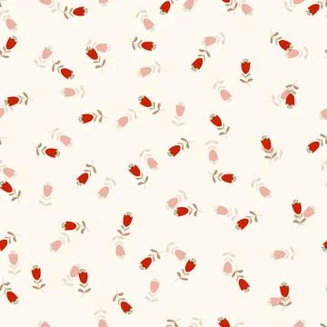 Seamless floral pattern based on traditional folk art ornaments. Colorful Stock Illustration