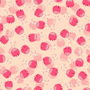 Seamless floral pattern based on traditional folk art ornaments. Colorful イラスト素材