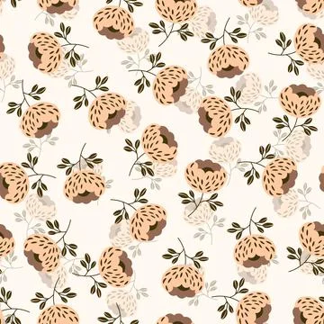 Seamless floral pattern based on traditional folk art ornaments. Colorful イラスト素材