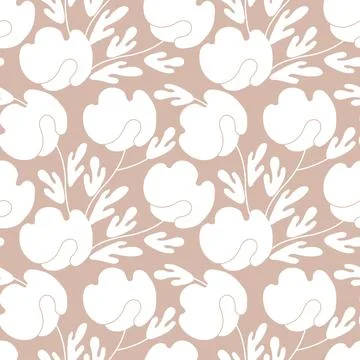Seamless floral pattern based on traditional folk art ornaments. Modern flowers Stock Illustration