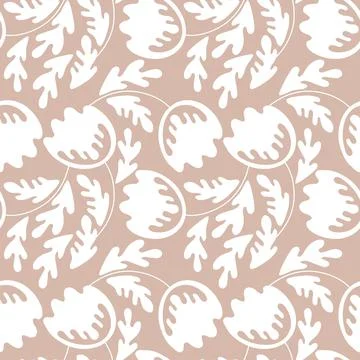Seamless floral pattern based on traditional folk art ornaments. Modern flowers Stock Illustration