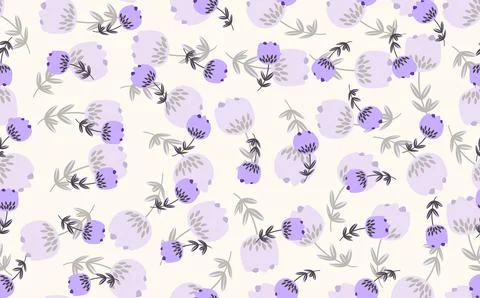 Seamless floral pattern based on traditional folk art ornaments. Colorful Stock Illustration