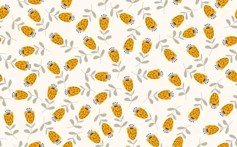 Seamless floral pattern based on traditional folk art ornaments. Colorful イラスト素材