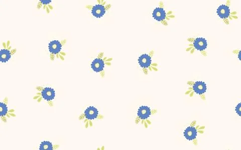 Seamless floral pattern based on traditional folk art ornaments. Colorful Stock Illustration