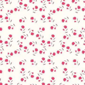 Seamless floral pattern based on traditional folk art ornaments. Colorful Stock Illustration