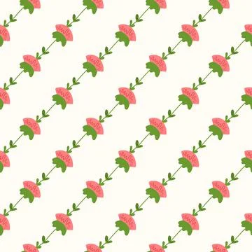 Seamless floral pattern based on traditional folk art ornaments. Colorful Illustrazione stock