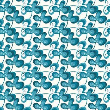 Seamless floral pattern based on traditional folk art ornaments. Colorful Stock Illustration