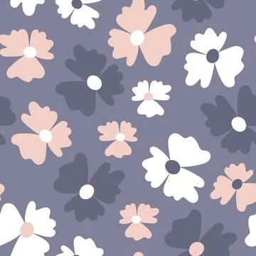 Seamless floral pattern based on traditional folk art ornaments. Colorful Stock Illustration