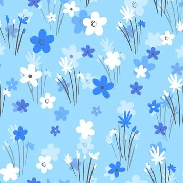 Seamless floral pattern based on traditional folk art ornaments. Colorful Illustrazione stock