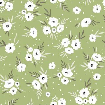Seamless floral pattern based on traditional folk art ornaments. Colorful Stock Illustration