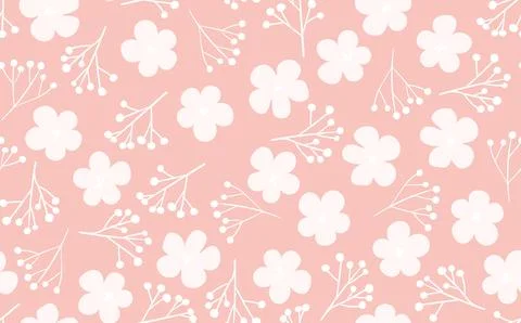 Seamless floral pattern based on traditional folk art ornaments. Art flowers on イラスト素材