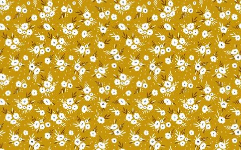 Seamless floral pattern based on traditional folk art ornaments. Colorful Stock Illustration