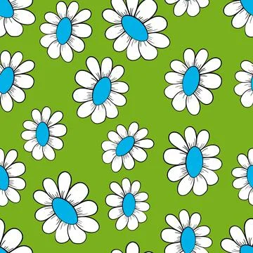Seamless floral pattern based on traditional folk art ornaments. Colorful Stock Illustration